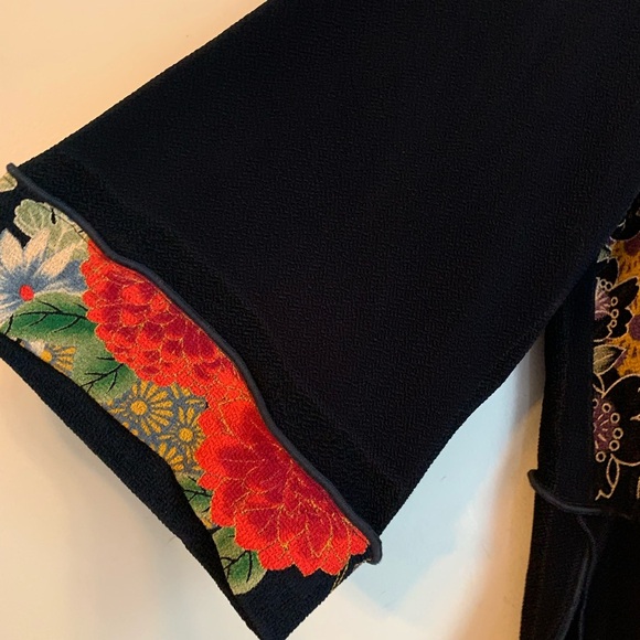 Moonlight Y & S Fashion floral jacket mixed fabrics patchwork style #65 size sm - Picture 4 of 9